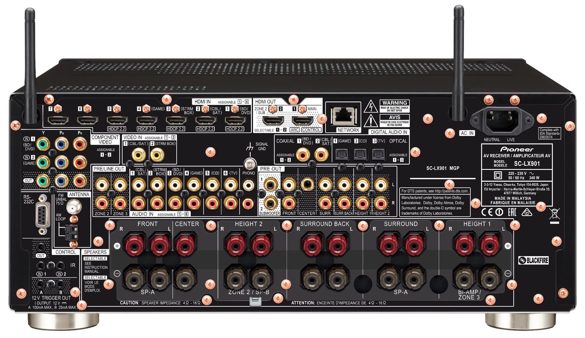 Технические характеристики Pioneer SC-LX901-S