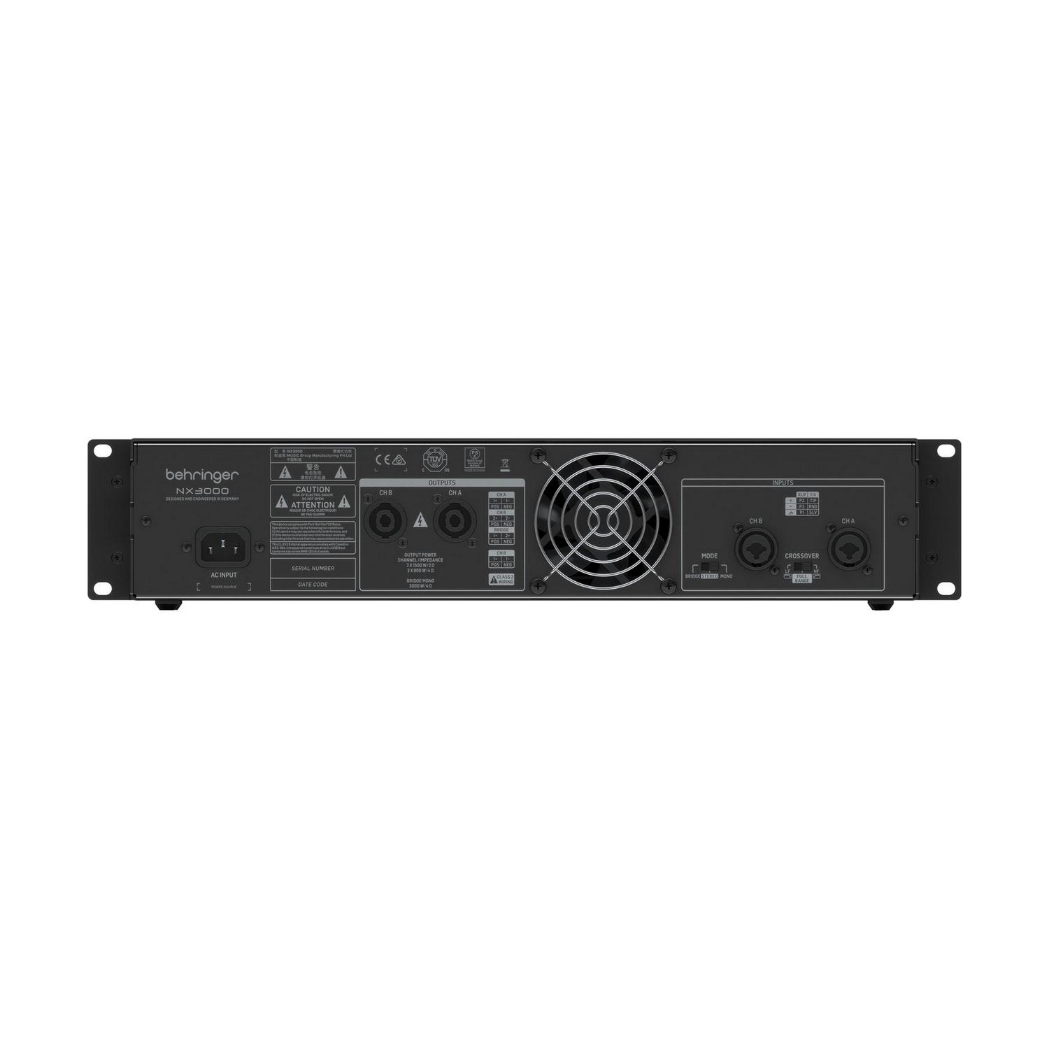 Ультра компактный усилитель BEHRINGER NX3000 Ультра компактный усилитель BEHRINGER NX3000