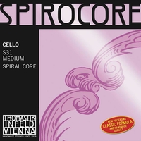 Купить Spirocore Комплект струн для виолончели размером 4/4, среднее натяжение, Thomastik S31  по лучшей цене