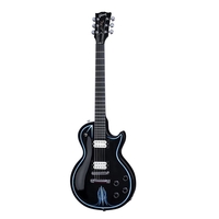 Купить Электрогитара<br/>GIBSON LES PAUL STUDIO HOT ROD EBONY W/ BLUE AND WHITE PINSTRIPE по лучшей цене