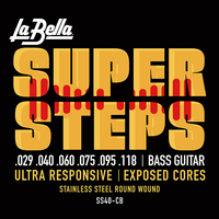Купить Super Steps Комплект струн для 6-струнной бас-гитары, сталь, 29-118, La Bella SS40-CB по лучшей цене