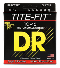Купить Tite-Fit Комплект струн для электрогитары, никелированные, Medium, 10-46, DR MT-10 по лучшей цене