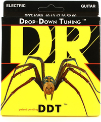 Купить Drop-Down Tuning Комплект струн для электрогитары, никелированные, 10-60, DR DDT-10/60 по лучшей цене