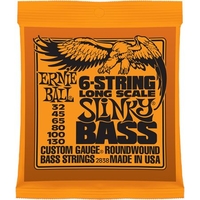 Купить Slinky Bass Комплект струн для 6-струнной бас-гитары, 32-130, никель, LongScale, Ernie Ball P02838 по лучшей цене