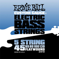 Купить FlatWound Комплект струн для 5-струнной бас-гитары, 45-130, сталь, Ernie Ball P02810 по лучшей цене