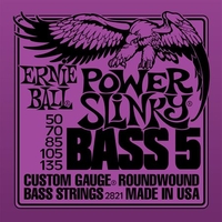 Купить Power Slinky Bass Комплект струн для 5-струнной бас-гитары, 50-135, никель, Ernie Ball P02821 по лучшей цене