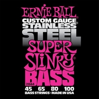 Купить Stainless Steel Super Slinky Комплект струн для бас-гитары, 45-100, сталь, Ernie Ball P02844 по лучшей цене