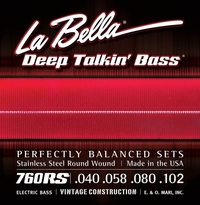 Купить Комплект струн для 4-струнной бас-гитары 40-102<br/>La Bella 760RS по лучшей цене