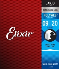 Купить POLYWEB Комплект струн для банджо, Light, 9-20, Elixir 11600 по лучшей цене