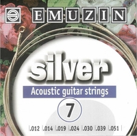 Купить Silver Комплект струн для 7-струнной акустической гитары, 12-51, Эмузин 7A222 по лучшей цене