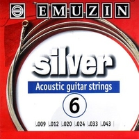 Купить Silver Комплект струн для акустической гитары, посеребренные, 9-43, Эмузин 6А202 по лучшей цене