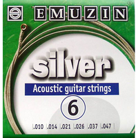 Купить Silver Комплект струн для акустической гитары, посеребренные, 10-48, Эмузин 6А203 по лучшей цене