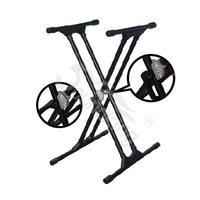 Купить Стойка для клавишных инструментов, двойная, с зажимом,<br/>Soundking DF160 по лучшей цене