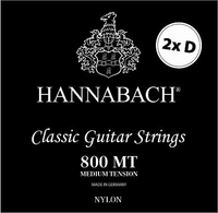 Купить Black SILVER PLATED Комплект струн (две струны РЕ) для классической гитары. Hannabach 800MT2D по лучшей цене