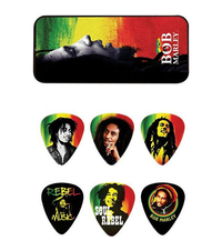 Купить Bob Marley Rasta Медиаторы 6шт, средние, в коробочке, Dunlop BOB-PT01M по лучшей цене