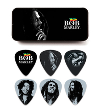 Купить Bob Marley Silver Медиаторы 6шт, толстые, в коробочке, Dunlop BOB-PT04H по лучшей цене