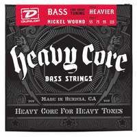 Купить Heavy Core Комплект струн для бас-гитары, никелированные, 55-115, Dunlop DBHCN55115 по лучшей цене