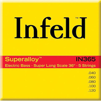 Купить Infield Комплект струн для 5-струнной бас-гитары, круглая оплетка, 40-120, Thomastik IN365 по лучшей цене