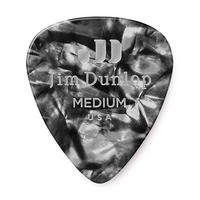 Купить Genuine Celluloid Медиаторы, 12шт, средние, черный перламутр, Dunlop 483P02MD по лучшей цене