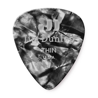 Купить Genuine Celluloid Медиаторы, 12шт, тонкие, черный перламутр, Dunlop 483P02TH по лучшей цене