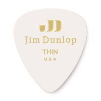 Купить Genuine Celluloid Медиаторы, 12шт, тонкие, белые, Dunlop 483P01TH по лучшей цене