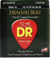 Купить Dragon Skin Комплект струн для акустической гитары, фосфорная бронза, с покрытием, 10-48, DR DSA-10 по лучшей цене