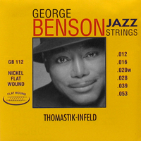 Купить George Benson Jazz Комплект струн для акустической гитары, плоская оплетка, 12-53, Thomastik GB112 по лучшей цене
