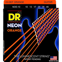 Купить Neon Orange Комплект струн для электрогитары, никелированные, с покрытием, 10-46, DR NOE-10 по лучшей цене