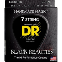 Купить Black Beauties Комплект струн для 7-струнной электрогитары, никелированные, 10-56, DR BKE7-10 по лучшей цене