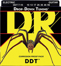 Купить Drop-Down Tuning Комплект струн для 7-струнной электрогитары, никелированные, 10-56, DR DDT7-10 по лучшей цене