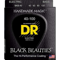 Купить Black Beauties Комплект струн для бас-гитары, сталь, с покрытием, 40-100, DR BKB-40 по лучшей цене