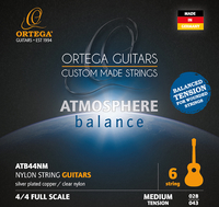 Купить Atmosphere Balance Комплект струн для классической гитары, среднее натяжение, Ortega ATB44NM по лучшей цене