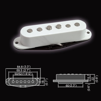 Купить Звукосниматель магнитный, сингл, нековый, белый,<br/>Belcat BS-01Neck-WH по лучшей цене