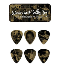 Купить Jimi Hendrix West Coast Seattle Boy Медиаторы 12шт, толстые, в коробочке, Dunlop JH-PT10H по лучшей цене